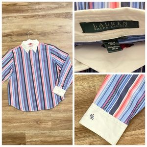 Ralph Lauren Multicolor Striped Button Down Shirt.